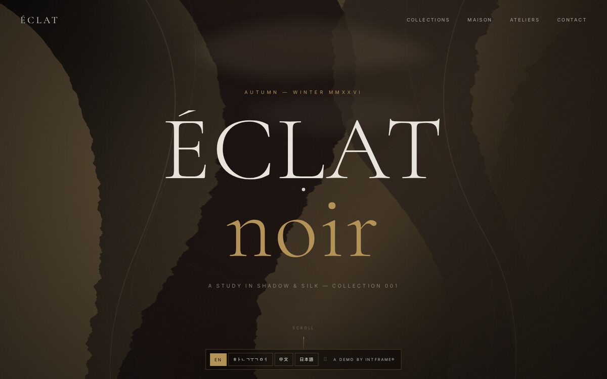Maison Éclat — 럭셔리 패션 데모 사이트 썸네일