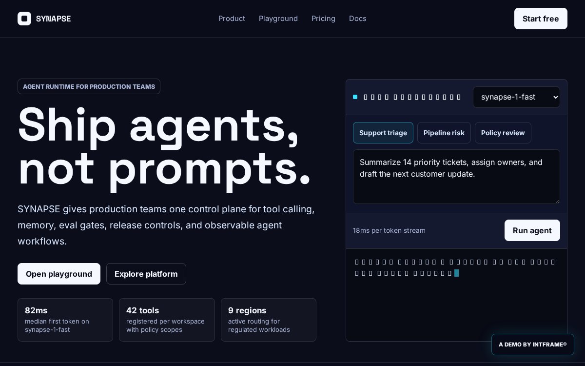 Synapse — AI SaaS 데모 사이트 썸네일