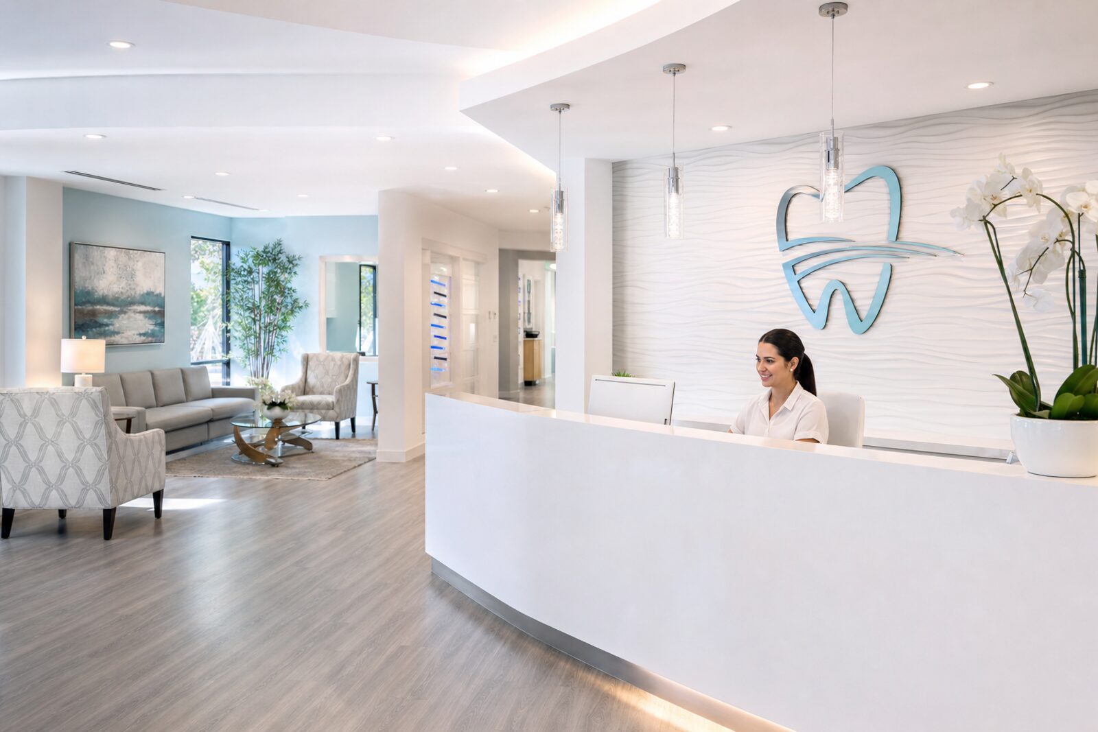 Clean clinic consultation room